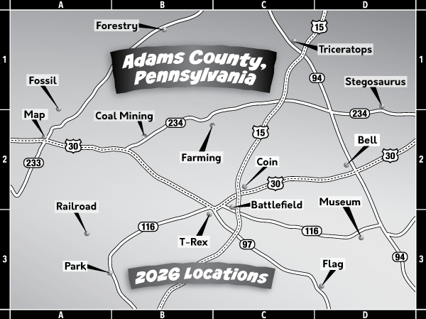 map of the site marker locations